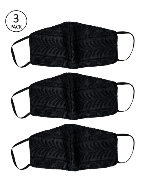 Bellofox Unisex Pack Of 3 Black Chikankari 3-Ply Reusable Pure Soft Cotton Protective Outdoor Masks
Bellofox Unisex Pack Of 3 Black Chikankari 3-Ply Reusable Pure Soft Cotton Protective Outdoor Masks