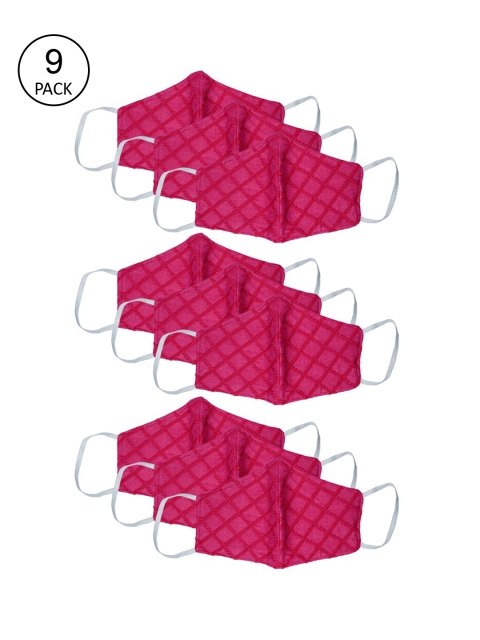 Bellofox Unisex Pack Of 9 Pink Chikankari 3-Ply Reusable Pure Soft Cotton Protective Outdoor Masks
Bellofox Unisex Pack Of 9 Pink Chikankari 3-Ply Reusable Pure Soft Cotton Protective Outdoor Masks