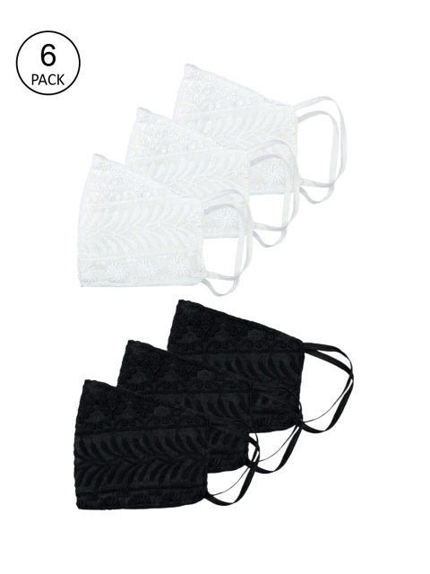 Bellofox Unisex Pack Of 6 Chikan Leaf 3-Ply Pure Cotton Reusable Protective Outdoor Masks, White
Bellofox Unisex Pack Of 6 Chikan Leaf 3-Ply Pure Cotton Reusable Protective Outdoor Masks, White