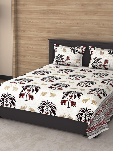 Varde Multicolour 120 TC Printed Cotton Double King Bedsheet with 2 Pillow Covers, Multi
Varde Multicolour 120 TC Printed Cotton Double King Bedsheet with 2 Pillow Covers, Multi