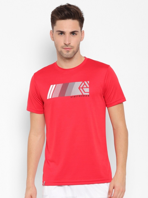 SAPPER Men Red Printed Slim Fit T-shirt