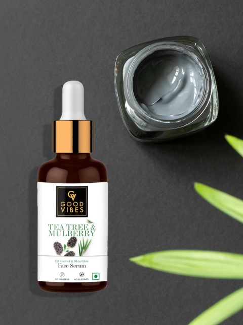 Good Vibes Tea Tree & Mulberry Oil Control & Skin Glow Face Serum - 30 ml, Transparent
Good Vibes Tea Tree & Mulberry Oil Control & Skin Glow Face Serum - 30 ml, Transparent