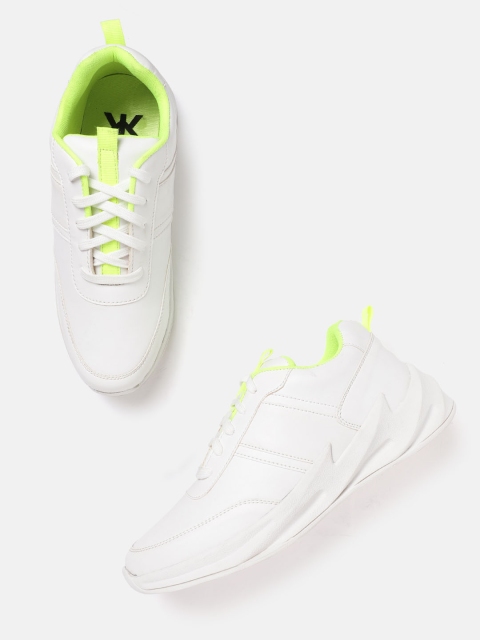 Kook N Keech Men White Solid Sneakers