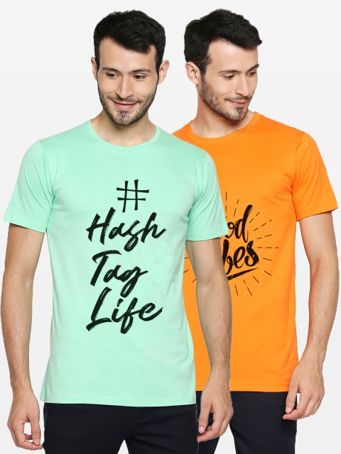 Blacksmith Men Pack-2 Green Orange Typography Printed Pure Cotton T-shirt, Sea green
Blacksmith Men Pack-2 Green Orange Typography Printed Pure Cotton T-shirt, Sea green