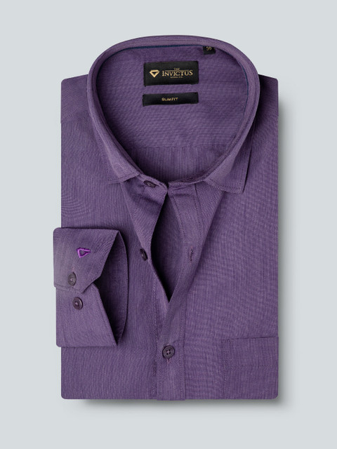 INVICTUS Men Purple Slim Fit Solid Formal Shirt
INVICTUS Men Purple Slim Fit Solid Formal Shirt