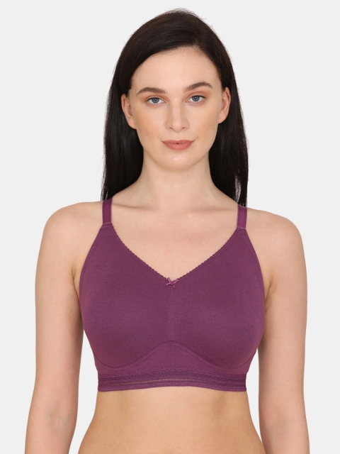 Zivame Women Purple Solid Minimizer Bra
