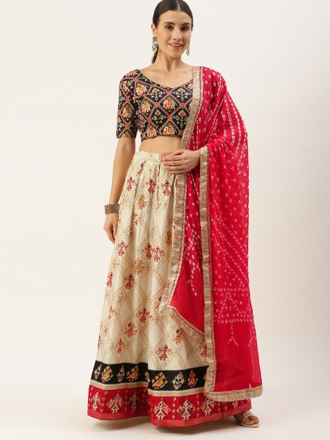 LOOKNBOOK ART Multicoloured Printed Semi-Stitched Lehenga & Unstitched Blouse With Dupatta, Multi
LOOKNBOOK ART Multicoloured Printed Semi-Stitched Lehenga & Unstitched Blouse With Dupatta, Multi