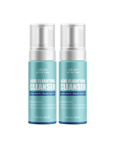 Azani Active Care Pack of 2 Salicylic Acid Face Wash For Acne Prone & Oily Skin - 100 ml, White
Azani Active Care Pack of 2 Salicylic Acid Face Wash For Acne Prone & Oily Skin - 100 ml, White