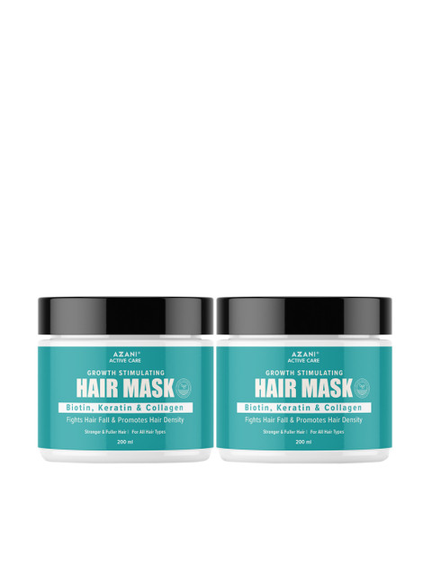Azani Active Care Set of 2 Biotin Collagen Keratin Hair Mask 200 ml each, White
Azani Active Care Set of 2 Biotin Collagen Keratin Hair Mask 200 ml each, White