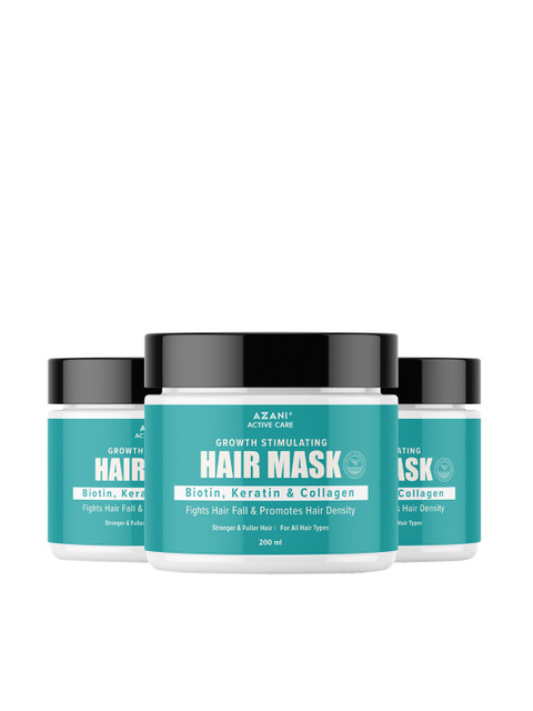 Azani Active Care Set of 3 Biotin Collagen Keratin Hair Mask 200 ml each, White
Azani Active Care Set of 3 Biotin Collagen Keratin Hair Mask 200 ml each, White