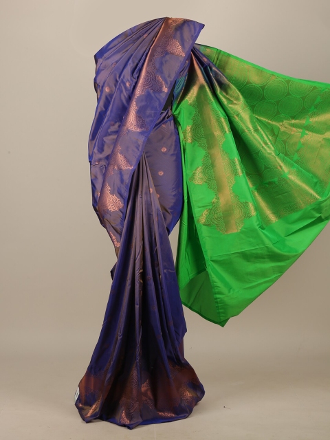 Pothys Blue & Green Woven Design Art Silk Saree