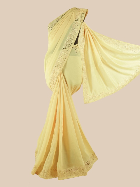 Pothys Yellow Art Silk Saree