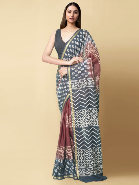 Unnati Silks Brown & Grey Ethnic Motifs Zari Pure Cotton Sustainable Dabu Saree
Unnati Silks Brown & Grey Ethnic Motifs Zari Pure Cotton Sustainable Dabu Saree