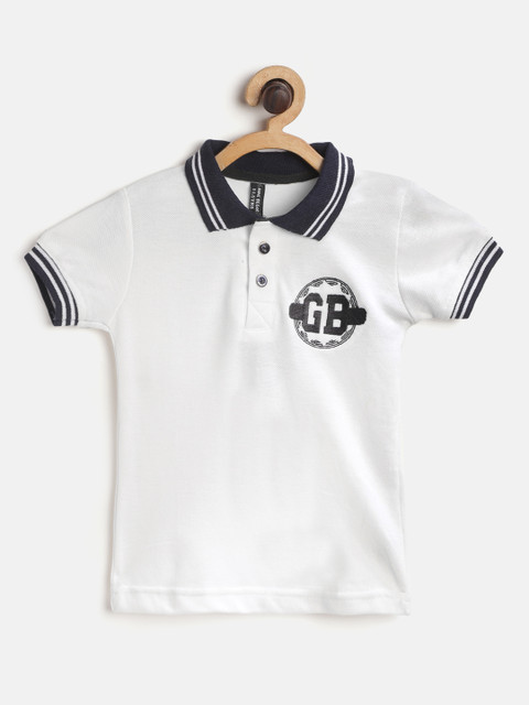 GAME BEGINS Boys White Cotton Solid Polo Collar T-shirt
GAME BEGINS Boys White Cotton Solid Polo Collar T-shirt