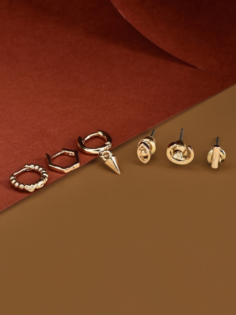Accessorize Gold-Toned Contemporary Drop Earrings