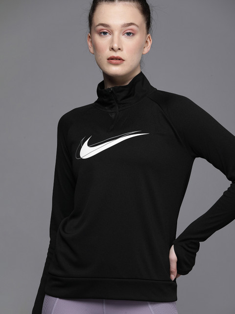Nike Black Brand Logo Printed AS Dri-Fit Swoosh Run Half-Zipper Midlayer Running T-shirt
Nike Black Brand Logo Printed AS Dri-Fit Swoosh Run Half-Zipper Midlayer Running T-shirt