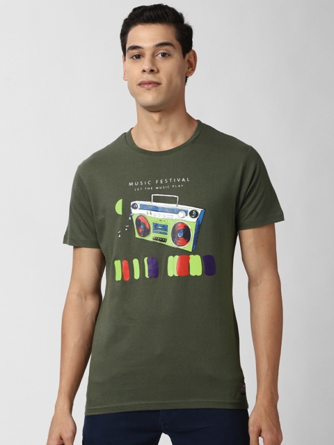Peter England Casuals Men Olive Green Yellow Printed Slim Fit Cotton Pure Cotton T-shirt
Peter England Casuals Men Olive Green Yellow Printed Slim Fit Cotton Pure Cotton T-shirt