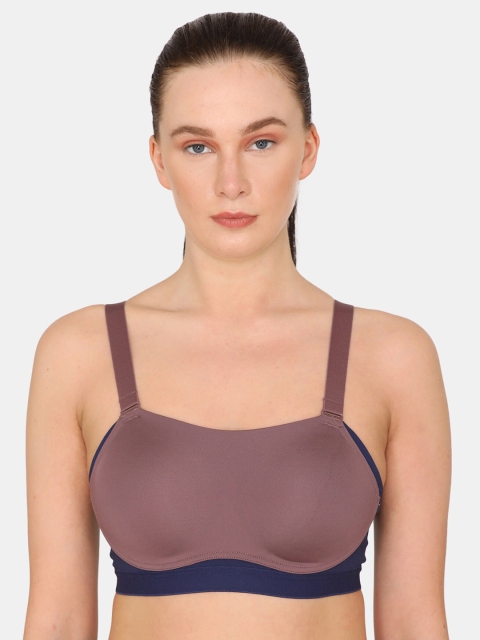 Zelocity by Zivame Brown & Navy Blue Colorblocked Non Wired Full Coverage Workout Bra
Zelocity by Zivame Brown & Navy Blue Colorblocked Non Wired Full Coverage Workout Bra