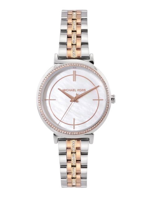 Michael Kors Women Cinthia White Embellished Dial & Stainless Steel Analogue Watch MK3927
Michael Kors Women Cinthia White Embellished Dial & Stainless Steel Analogue Watch MK3927