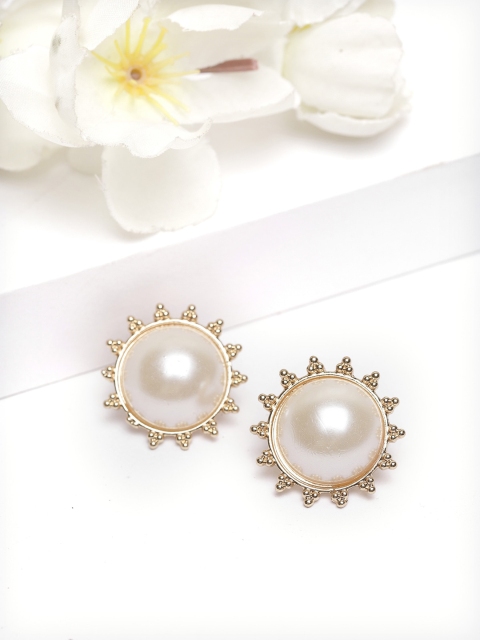 AVANT-GARDE PARIS White Contemporary Studs Earrings