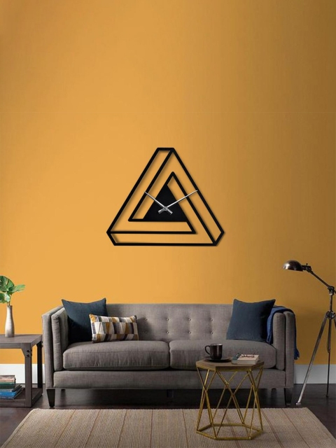 THE ARTMENT Black Geometric Contemporary Wall Clock