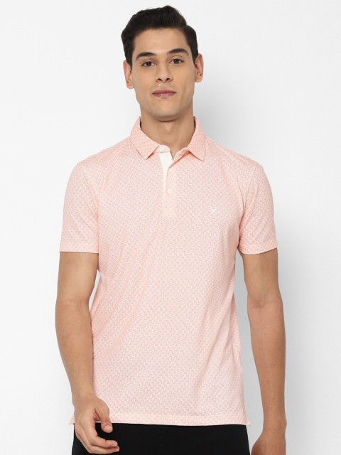 Allen Solly Men Pink Polo Collar Pockets T-shirt