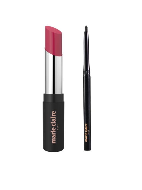 Marie Claire Set of Matte My Match Lipstick -Carnation Nude & Kohl Me Baby Eye Kajal Black, Pink
Marie Claire Set of Matte My Match Lipstick -Carnation Nude & Kohl Me Baby Eye Kajal Black, Pink