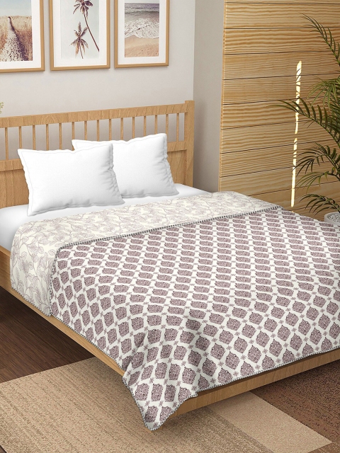 BELLA CASA White & Brown Floral AC Room 180 GSM Pure Cotton Reversible Double Bed Dohar
BELLA CASA White & Brown Floral AC Room 180 GSM Pure Cotton Reversible Double Bed Dohar