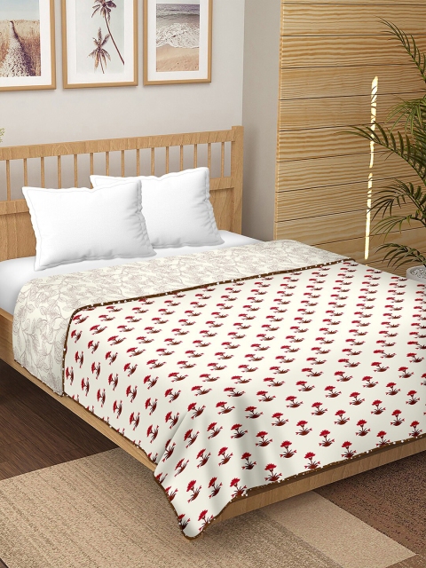 BELLA CASA White & Red Floral AC Room 180 GSM Pure Cotton Reversible Double Bed Dohar
BELLA CASA White & Red Floral AC Room 180 GSM Pure Cotton Reversible Double Bed Dohar
