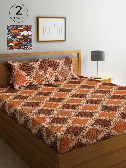 Arrabi Set Of 2 Brown & Blue Ethnic Motifs 300 TC 2 King Bedsheet with 4 Pillow Covers
Arrabi Set Of 2 Brown & Blue Ethnic Motifs 300 TC 2 King Bedsheet with 4 Pillow Covers