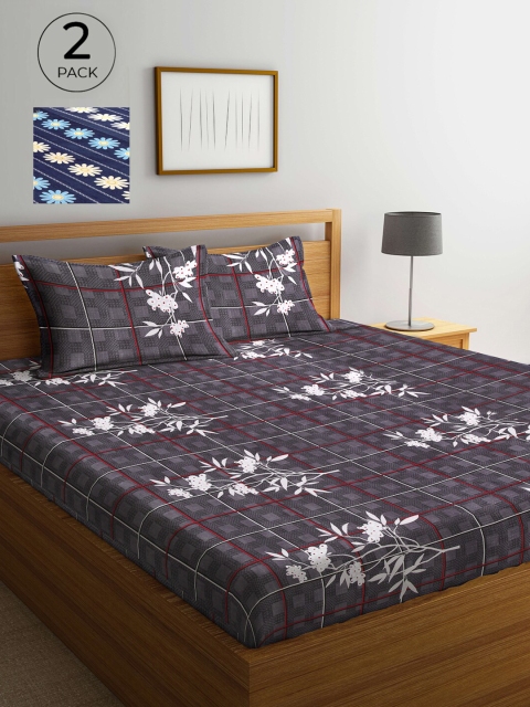 Arrabi Set Of 2 Multicoloured Floral 300 TC 2 King Bedsheet With 4 Pillow Covers, Multi
Arrabi Set Of 2 Multicoloured Floral 300 TC 2 King Bedsheet With 4 Pillow Covers, Multi