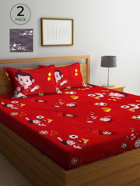 Arrabi Set Of 2 Multicoloured Printed 300 TC King Bedsheet With 4 Pillow Covers, Multi
Arrabi Set Of 2 Multicoloured Printed 300 TC King Bedsheet With 4 Pillow Covers, Multi