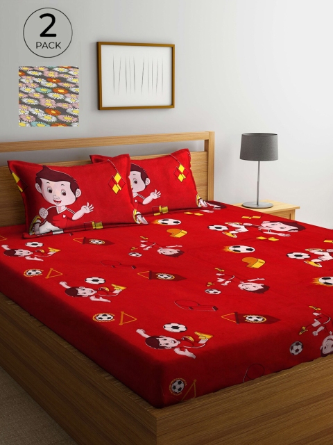 Arrabi Set Of 2 Multicoloured Printed 300 TC 2 King Bedsheet With 4 Pillow Covers, Multi
Arrabi Set Of 2 Multicoloured Printed 300 TC 2 King Bedsheet With 4 Pillow Covers, Multi