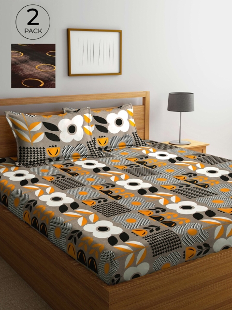 Arrabi Set Of 2 Multicoloured Printed 300 TC King Bedsheet With 4 Pillow Covers, Multi
Arrabi Set Of 2 Multicoloured Printed 300 TC King Bedsheet With 4 Pillow Covers, Multi