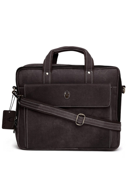 WildHorn Men Brown Genuine Leather Laptop Bag