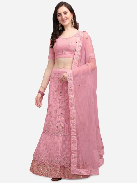 Satrani Pink Embroidered Sequinned Semi-Stitched Lehenga & Unstitched Blouse With Dupatta
Satrani Pink Embroidered Sequinned Semi-Stitched Lehenga & Unstitched Blouse With Dupatta