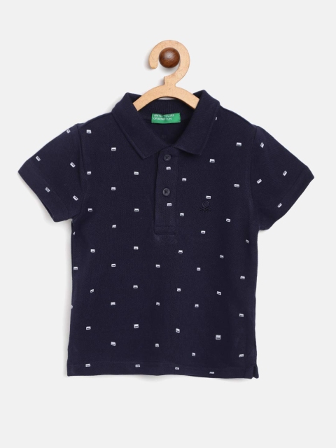 United Colors of Benetton Boys Navy & White Pure Cotton Micro Disty Print Polo T-shirt, Navy blue
United Colors of Benetton Boys Navy & White Pure Cotton Micro Disty Print Polo T-shirt, Navy blue