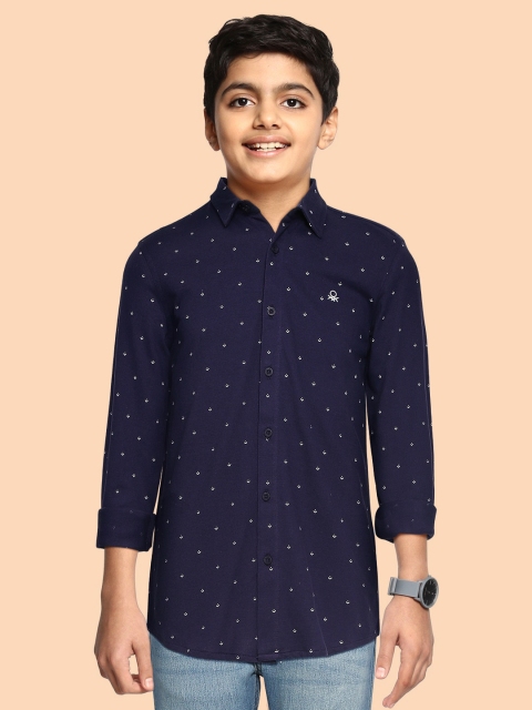 United Colors of Benetton Boys Navy Blue & White Micro Ditsy Print Cotton Casual Shirt
United Colors of Benetton Boys Navy Blue & White Micro Ditsy Print Cotton Casual Shirt