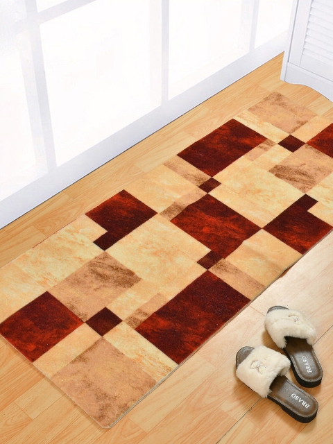 Florida Brown Printed Floor Anti-Skid Runner