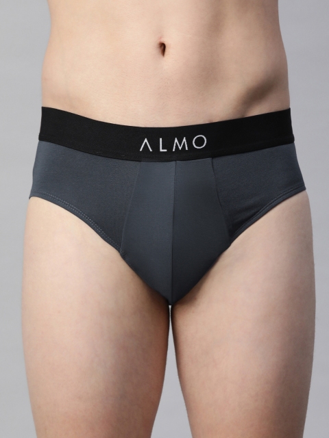 Almo Wear Men Charcoal Grey Solid Anti-microbial Organic Cotton Basic Briefs Dario-B-104
Almo Wear Men Charcoal Grey Solid Anti-microbial Organic Cotton Basic Briefs Dario-B-104