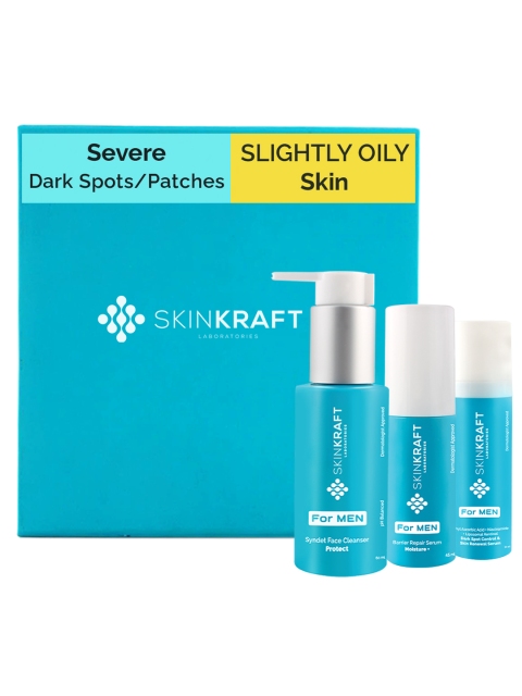 SKINKRAFT Men Customized Skincare Kit For Slightly Oily Skin With Severe Dark Spots, Transparent
SKINKRAFT Men Customized Skincare Kit For Slightly Oily Skin With Severe Dark Spots, Transparent