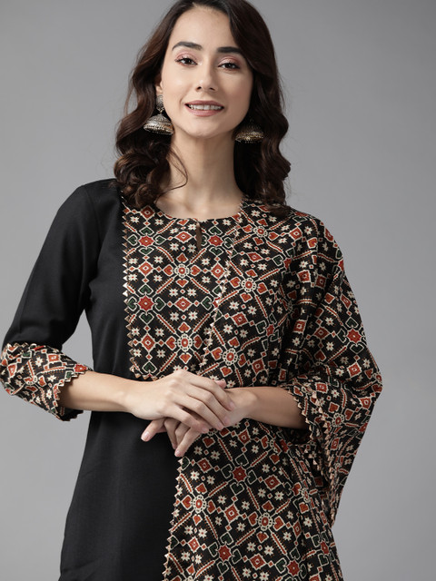 Indo Era Women Black Regular Gotta Patti Kurta with Palazzos & With Dupatta
Indo Era Women Black Regular Gotta Patti Kurta with Palazzos & With Dupatta