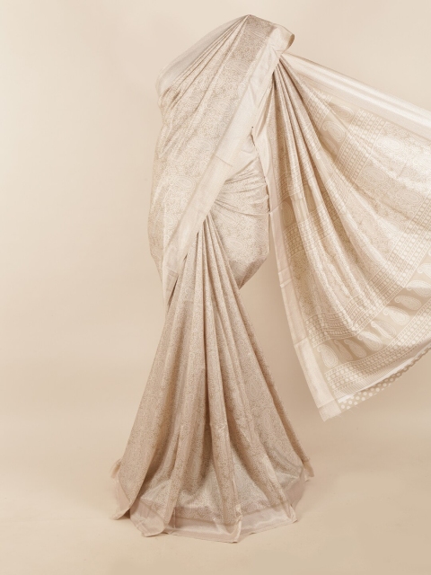 Pothys Beige Ethnic Motifs Saree