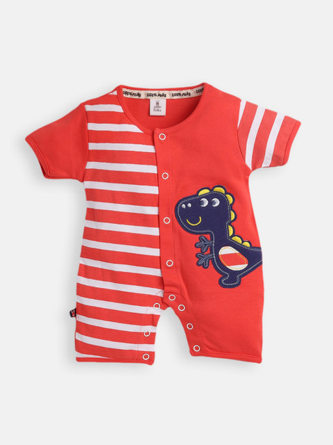 Little Folks Boys Red & White Cotton Rompers Onesie with Applique & Cute Prints
Little Folks Boys Red & White Cotton Rompers Onesie with Applique & Cute Prints
