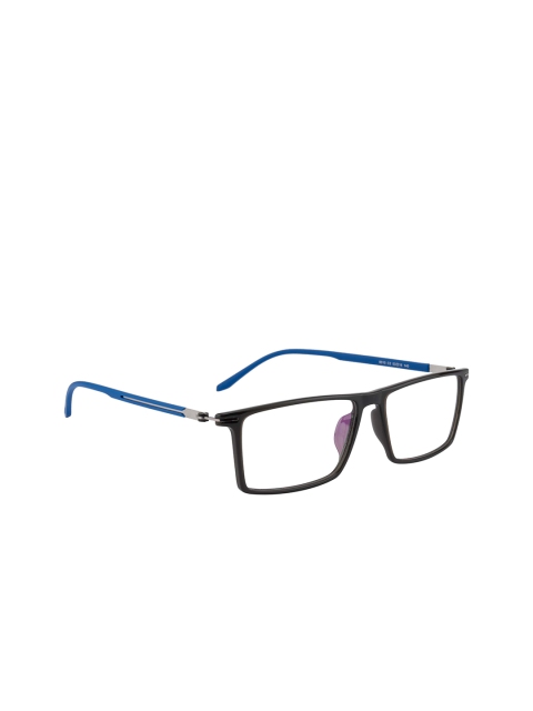 Ted Smith Unisex Black & Blue Full Rim Rectangle Frames