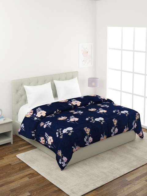 A Homes Grace Navy Blue & Peach-Coloured Floral Microfiber Mild Winter 400 GSM Double Bed Quilt
A Homes Grace Navy Blue & Peach-Coloured Floral Microfiber Mild Winter 400 GSM Double Bed Quilt