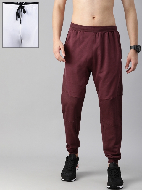 HRX by Hrithik Roshan Men Pack of Lifestyle Joggers & Lifestyle Track Pants, Burgundy
HRX by Hrithik Roshan Men Pack of Lifestyle Joggers & Lifestyle Track Pants, Burgundy