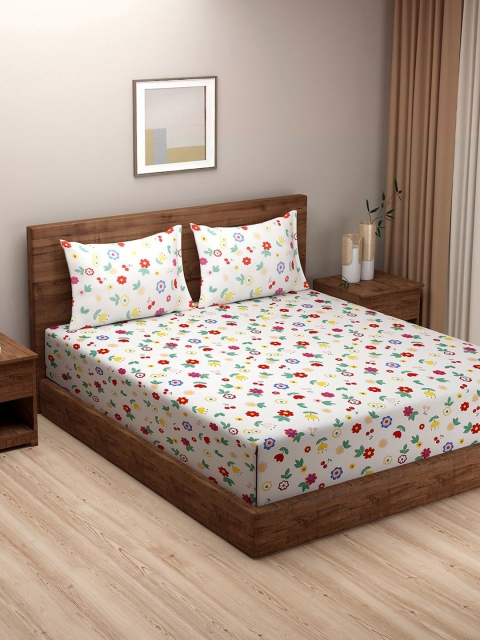 SWAYAM Multicoloured Conversational 180 TC King Bedsheet with 2 Pillow Covers, Multi
SWAYAM Multicoloured Conversational 180 TC King Bedsheet with 2 Pillow Covers, Multi