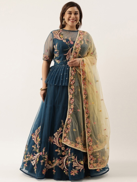 panchhi Navy Blue & Yellow Embroidered Sequinned Semi-Stitched Lehenga & Unstitched Blouse With Dupatta
panchhi Navy Blue & Yellow Embroidered Sequinned Semi-Stitched Lehenga & Unstitched Blouse With Dupatta