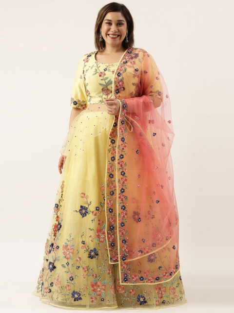 panchhi Yellow & Pink Embroidered Sequinned Semi-Stitched Lehenga & Unstitched Blouse With Dupatta
panchhi Yellow & Pink Embroidered Sequinned Semi-Stitched Lehenga & Unstitched Blouse With Dupatta